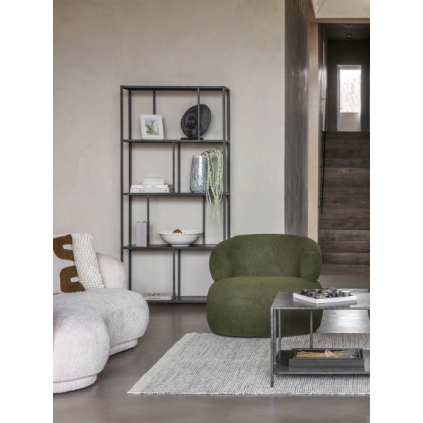 Libra Interiors Brooks Tall Metal Shelving Unit Mottled Black - Image 7