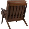 Libra Interiors Atherton Wooden Upholstered Leather Armchair - Image 5