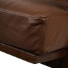 Libra Interiors Atherton Wooden Upholstered Leather Armchair - Image 6