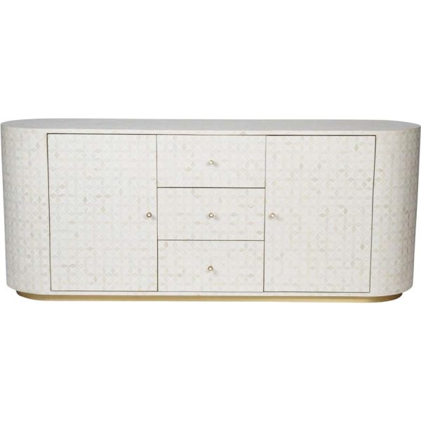Libra Interiors Aspen Bone Inlay Buffet Sideboard - Image 4