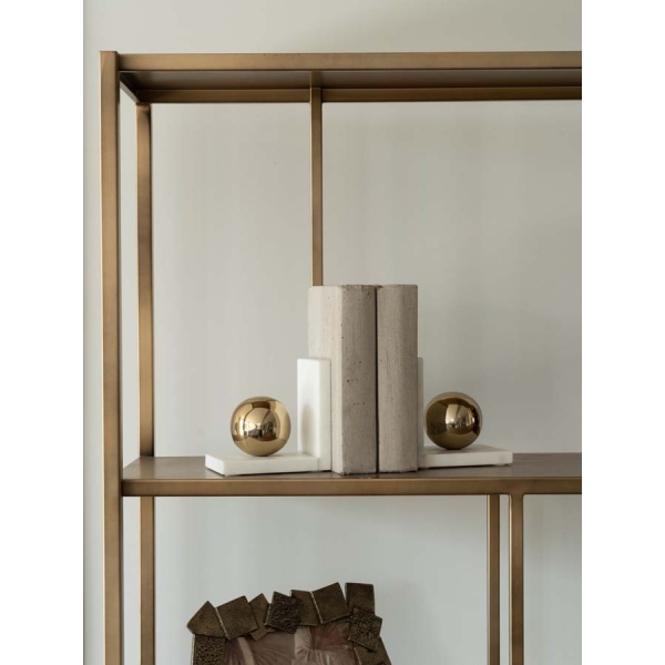 Libra Interiors Genoa White Marble Bookends - Image 7