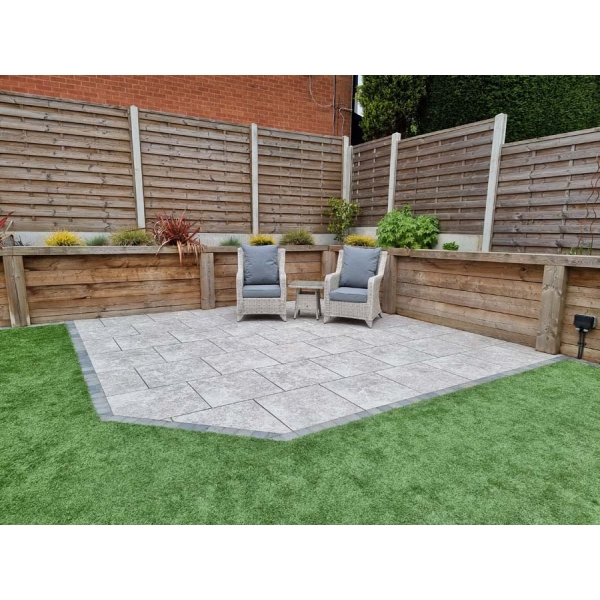 Signature Weave Meghan High Back 3 Piece lounge Set With a Table Cream Grey - Image 3