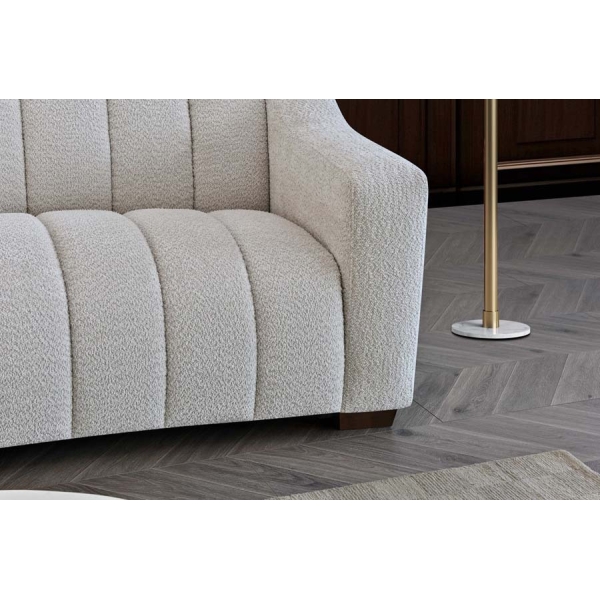 Willow Collection Aluxo Astoria 3 Seater Sofa in Oatmeal Boucle Fabric - Image 3