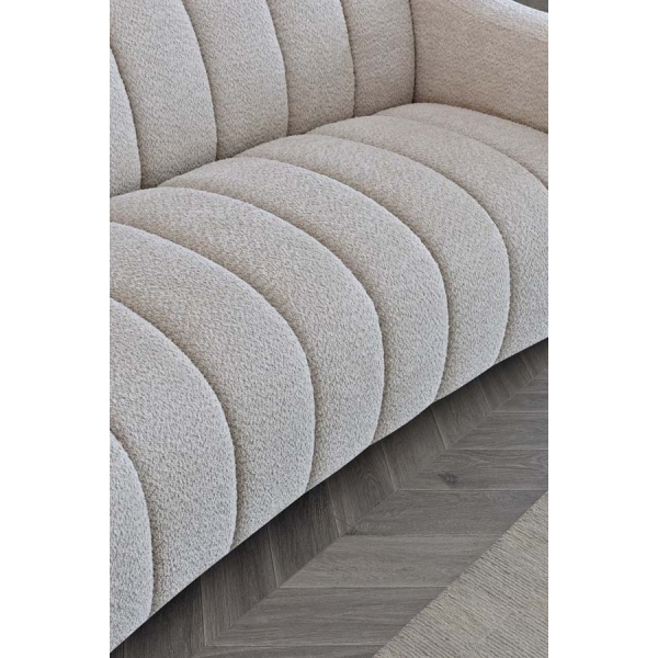 Willow Collection Aluxo Astoria 3 Seater Sofa in Oatmeal Boucle Fabric - Image 4