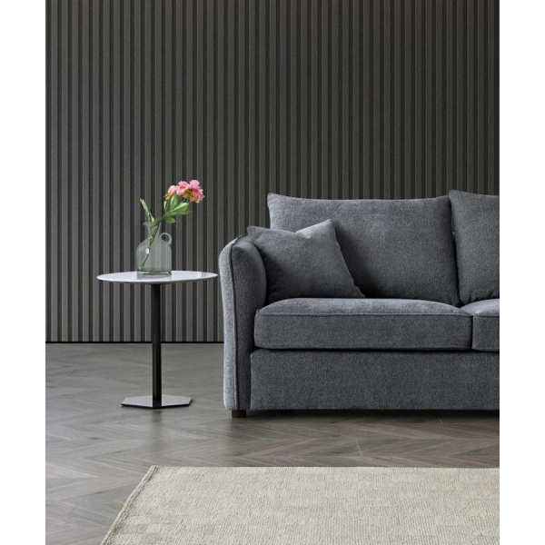 Willow Collection Aluxo Rubin Corner Chaise in Charcoal Boucle - Image 3