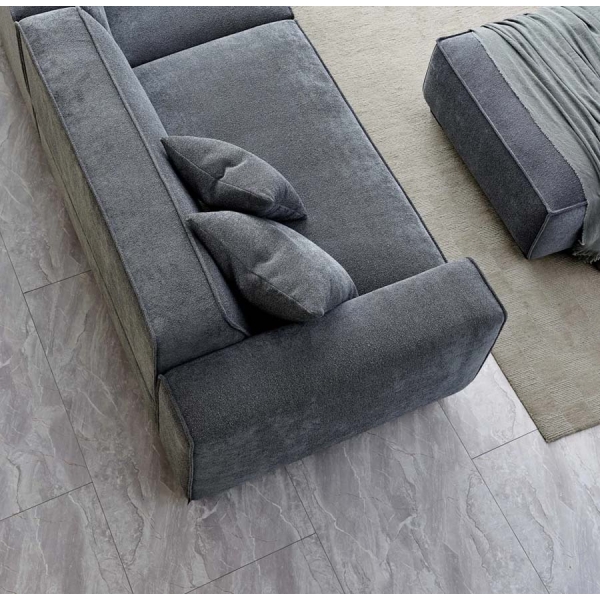 Willow Collection Aluxo Dakota 4 seater with Chaise in Charcoal Boucle - Image 3