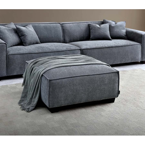 Willow Collection Aluxo Dakota 4 seater with Chaise in Charcoal Boucle - Image 6