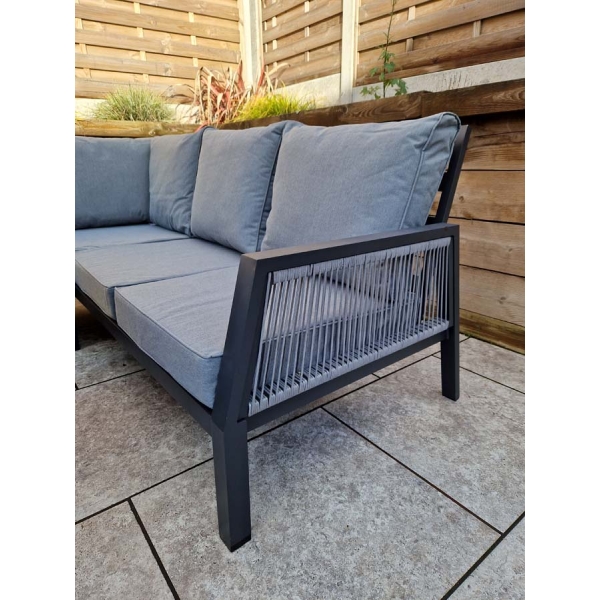 Signature Weave Bettina Corner Dining with Gas Fire Pit Grey - Image 11