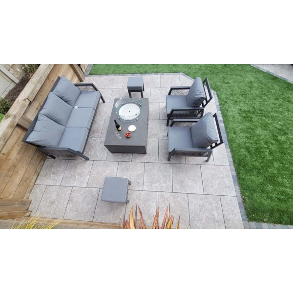 Signature Weave Bettina 3 Seat Sofa + 2 Armchairs & Gas fire Pit Table - Image 15