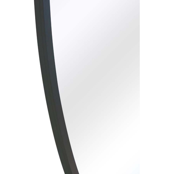 Aura Mirrors The Ovale - New Black Metal Framed Oval Garden Wall Mirror 79" X 44" (200 x 112CM) - Image 6