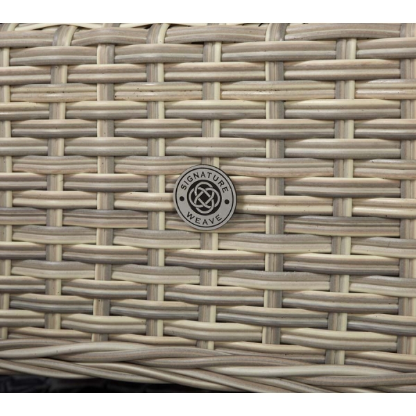 Signature Weave Meghan Cream Grey Rattan Reclining Lounge Set - Image 7
