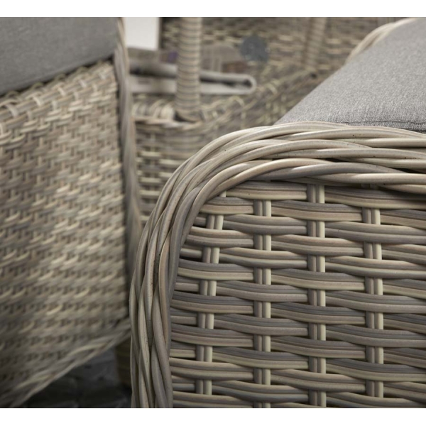 Signature Weave Meghan Cream Grey Rattan Reclining Lounge Set - Image 8
