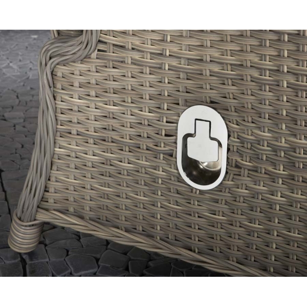 Signature Weave Meghan Cream Grey Rattan Reclining Lounge Set - Image 9