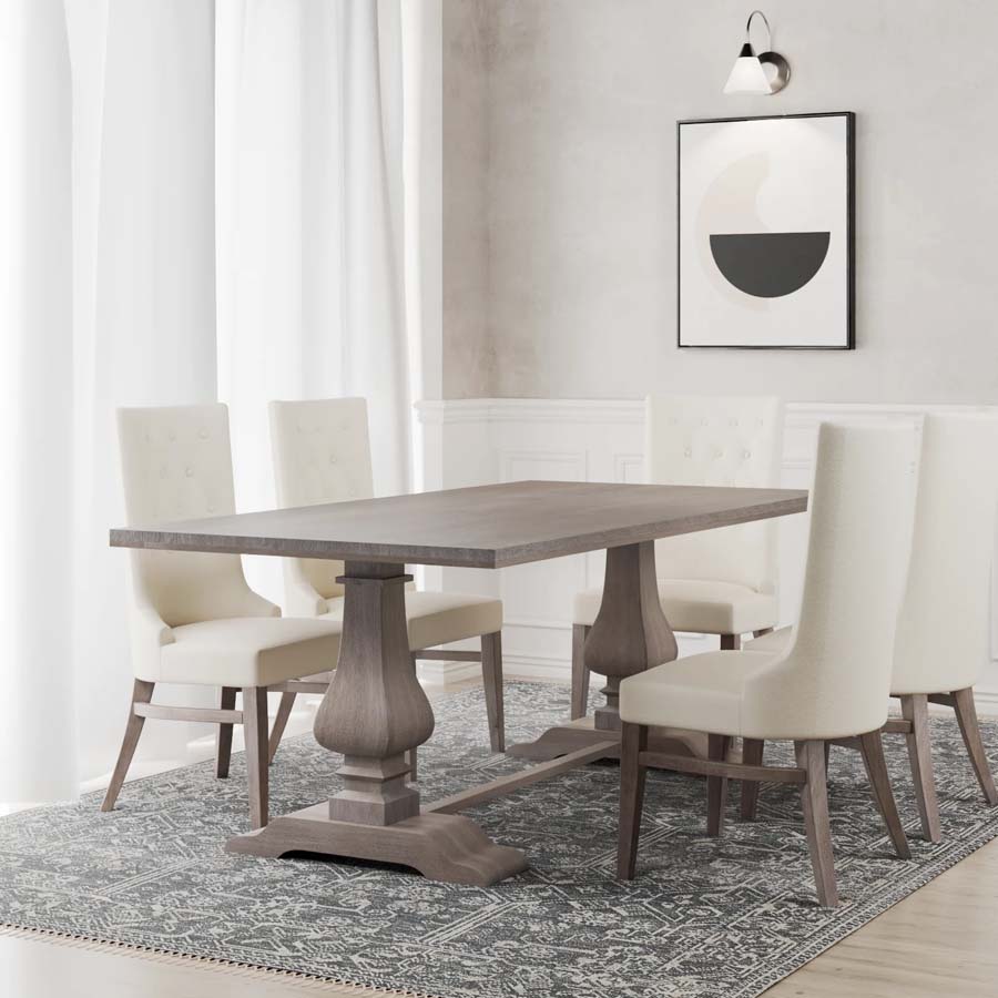 Xavier Home Rustica Mango Wood Dining Table Grey Tones