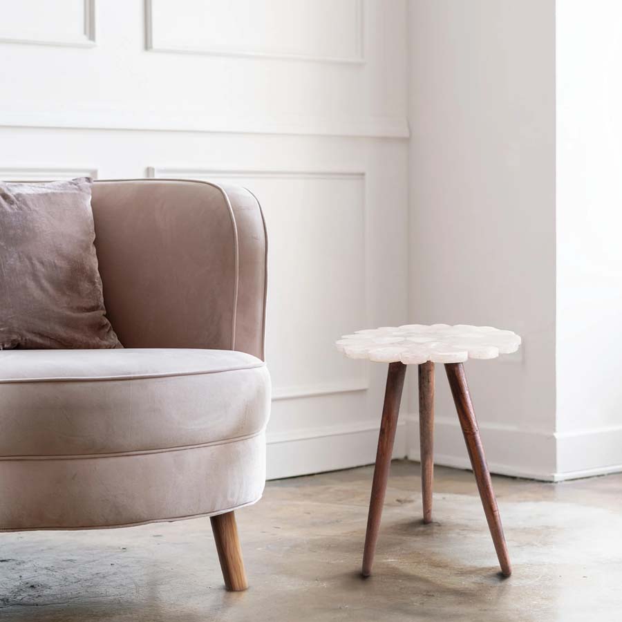 Xavier Home Rose Quartz End Table