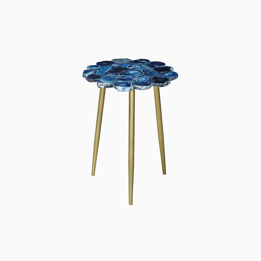 Xavier Home Myra Blue Agate End Table