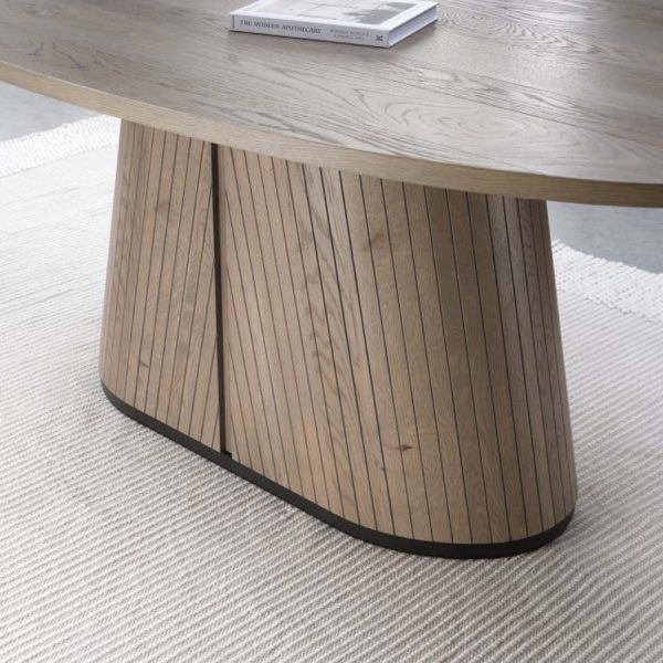 Bentley Designs Vega Grey Oiled Oak & Peppercorn 4 Seater Table - Image 3