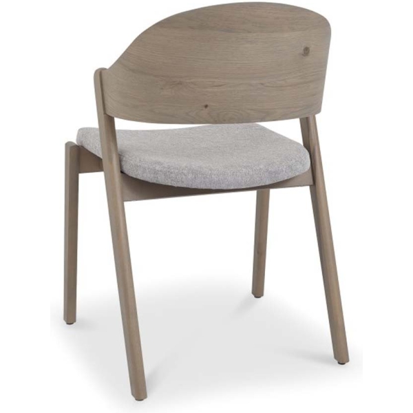 Vega Bentley Designs Grey Oiled Oak Ply Back Chair (Pair) - Available in 2 Colours - Image 6