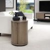 Bentley Designs Vega Grey Oiled Oak & Peppercorn Round Lamp Table