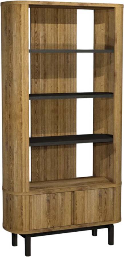 Bentley Designs Vega Rustic Oak & Peppercorn Display Unit