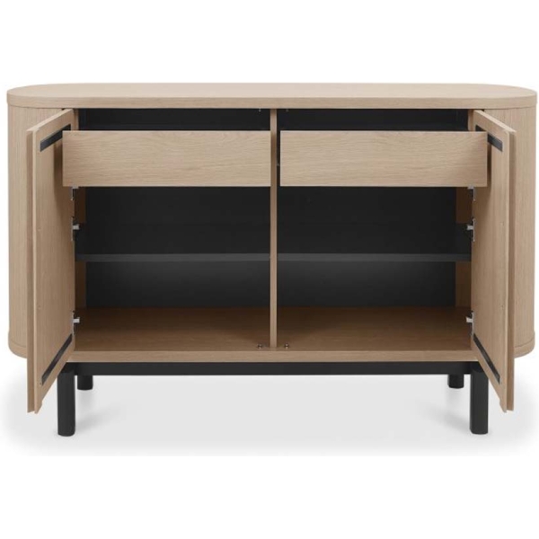 Bentley Designs Vega Scandi Oak & Peppercorn Narrow Sideboard - Image 5