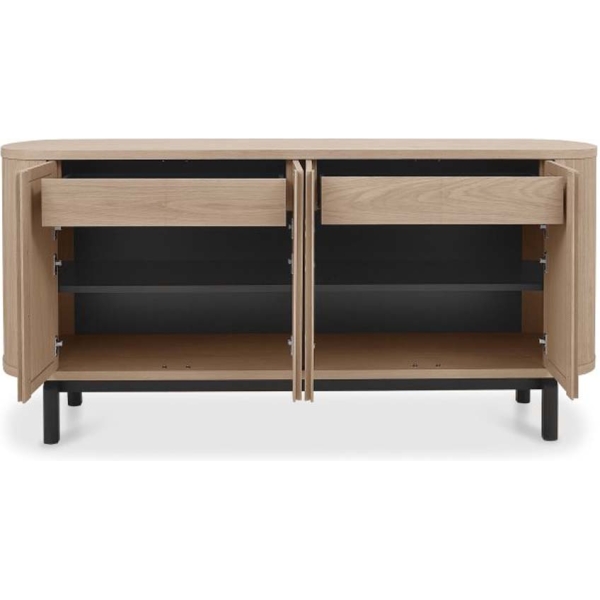 Bentley Designs Vega Scandi Oak & Peppercorn Wide Sideboard - Image 5