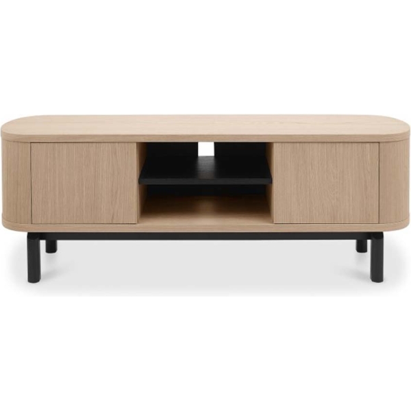 Bentley Designs Vega Scandi Oak & Peppercorn Entertainment Unit - Image 4