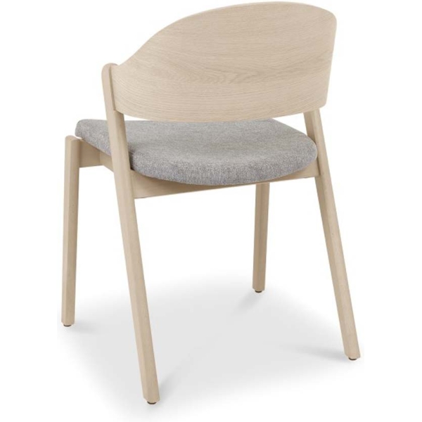 Bentley Designs Vega Scandi Oak Ply Back Chair (Pair) - Available in 2 Colours - Image 4