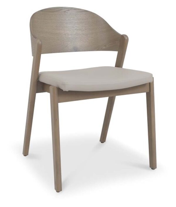 Vega Bentley Designs Grey Oiled Oak Ply Back Chair (Pair) - Available in 2 Colours - Image 8