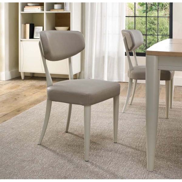Bentley Designs Larsen Soft Grey Upholstered Chair (Pair) - Available in 2 Colours - Image 3