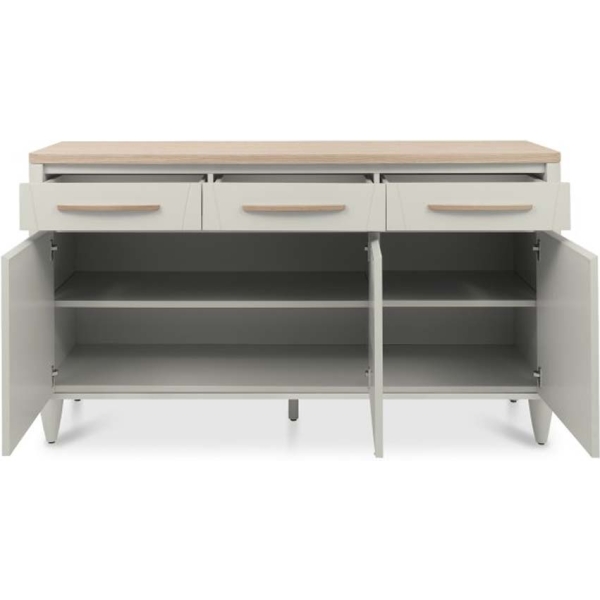 Bentley Designs Larsen Scandi Oak & Soft Grey Wide Sideboard - Image 5