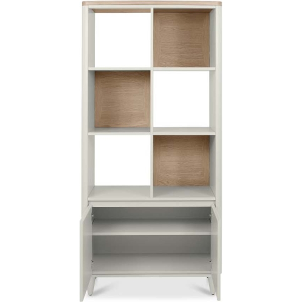 Bentley Designs Larsen Scandi Oak & Soft Grey Display Unit - Image 4