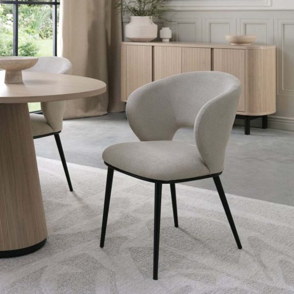 Bentley Designs Luca Faux Leather Chair with Matt Black Legs (Pair) - Available in 5 Colours - Image 6