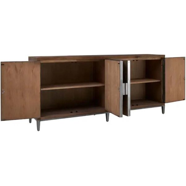 Fifty Five Avenue Star Burst Recycled Elm Wood Sideboard - Image 11