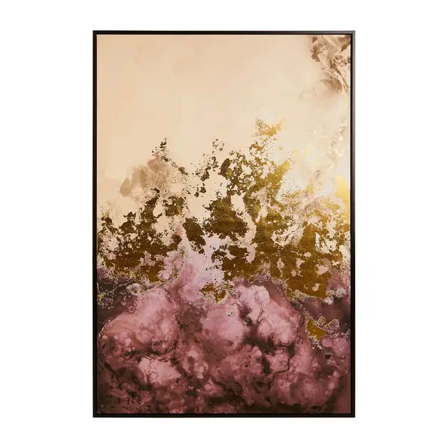 Fifty Five Avenue Astratto Cream And Mauve Wall Art