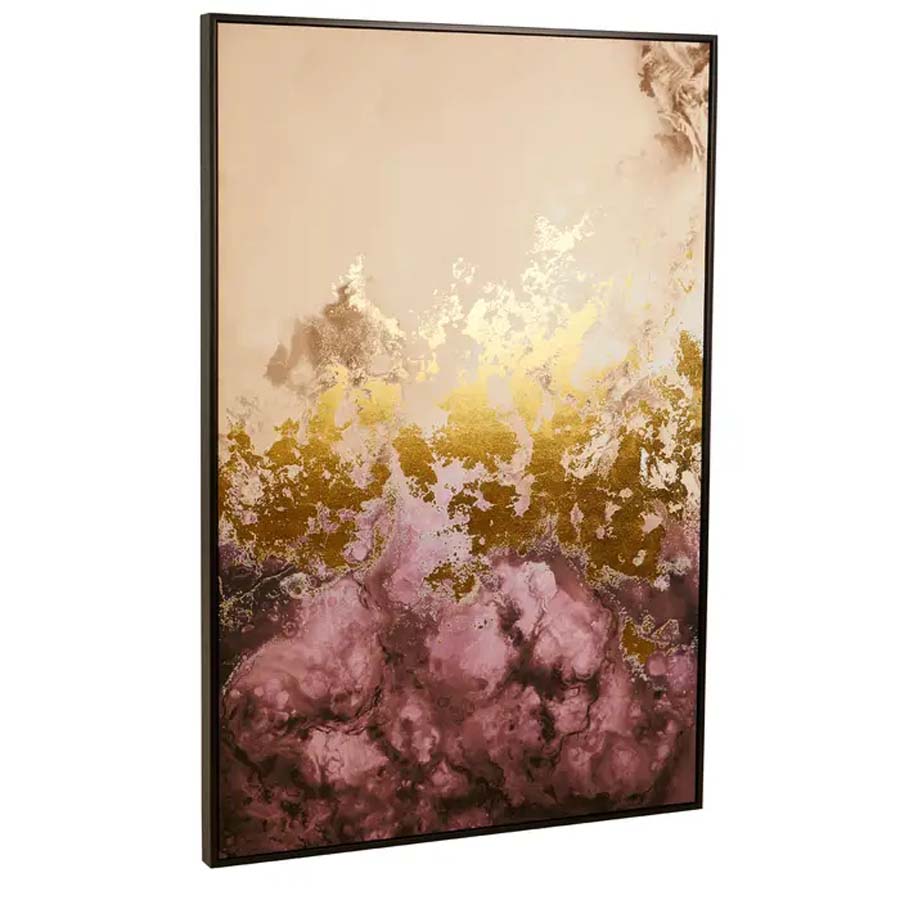 Fifty Five Avenue Astratto Cream And Mauve Wall Art