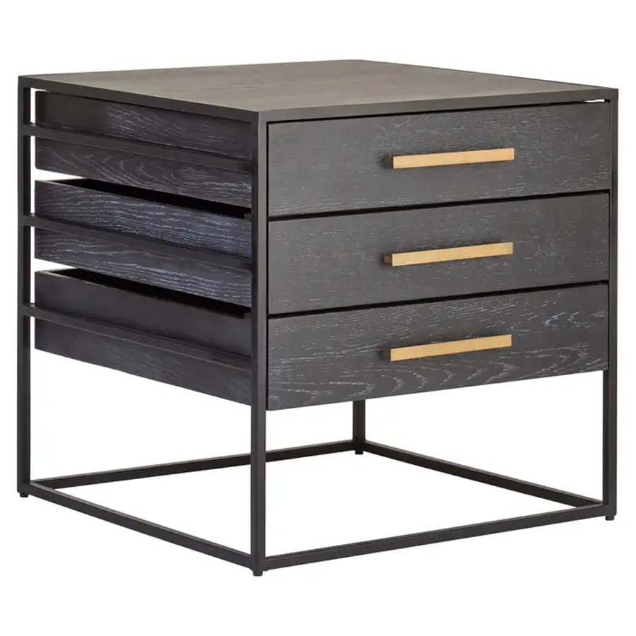 Fifty Five Avenue Jude Three Drawer Side Table