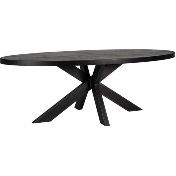 Richmond Interiors Watson Dining Table 235cm - Black & Black Legs