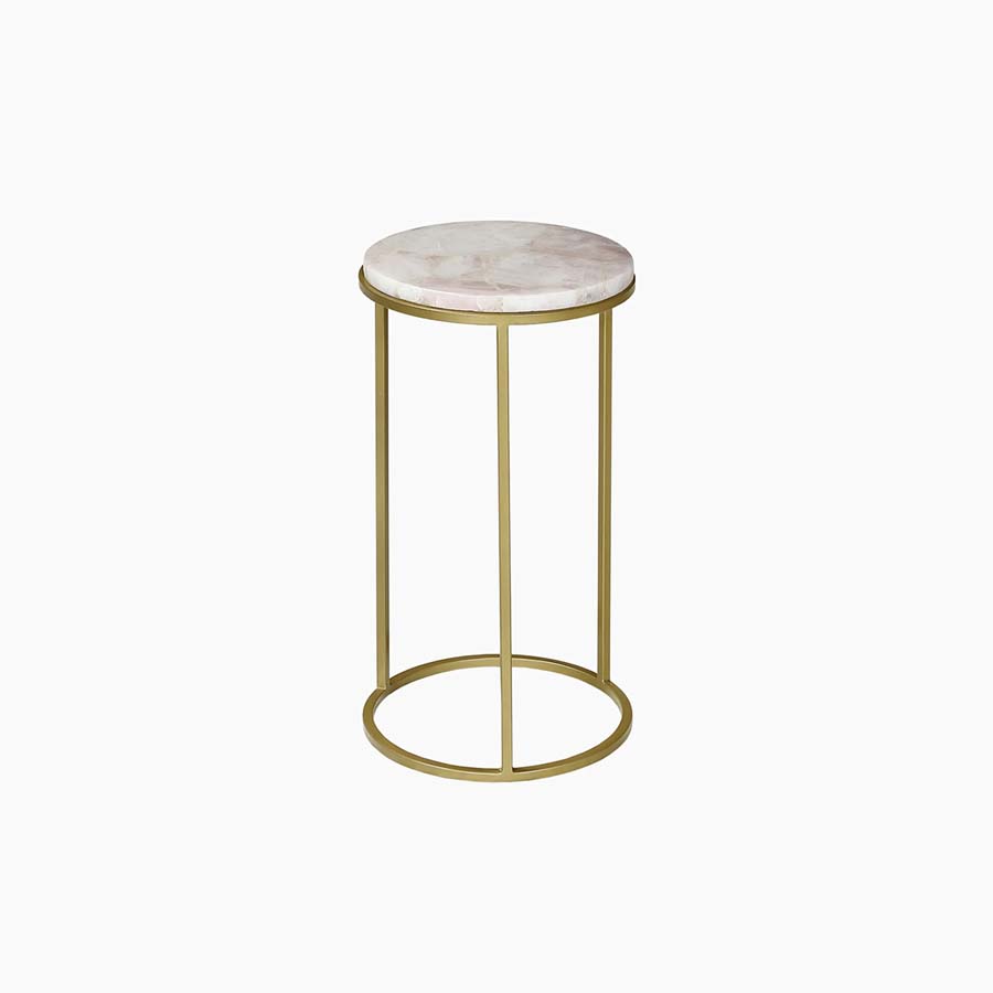 Xavier Home Greta Rose Quartz End Table