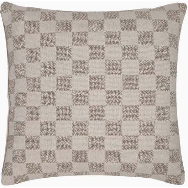 Xavier Home Cotton-Linen Cushion Intricate Check Beige-Ivory - Image 3
