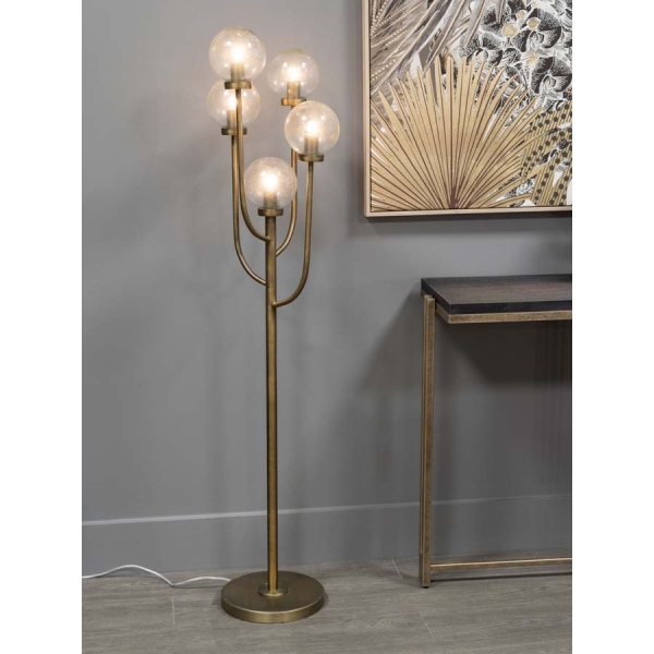 Libra Interiors Wellesley Five Globe Floor Lamp - Image 6