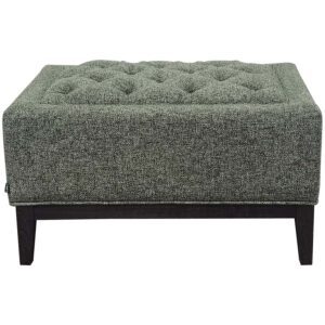 Libra Interiors Theodore Buttoned Stool Forest Green