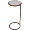 Libra Interiors Iota Accent Table White Banswara Marble