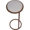 Libra Interiors Iota Accent Table White Banswara Marble - Image 4