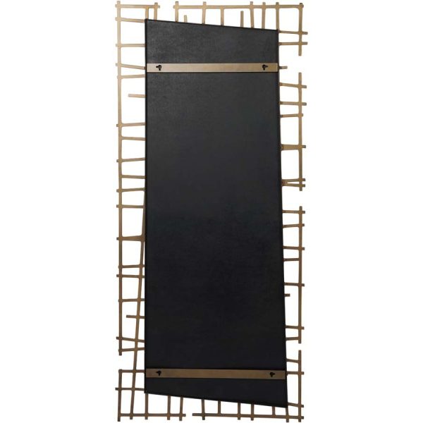 Libra Interiors Lattice Wall Decor Mirror Brass Finish - Image 4