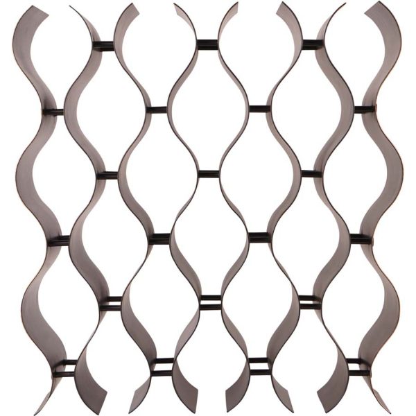 Libra Interiors Stamford Vintage Bronze 18 Bottle Wine Rack - Image 3
