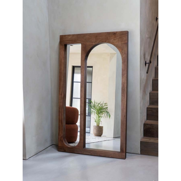 Libra Interiors Monterey Wooden Floor Standing Mirror