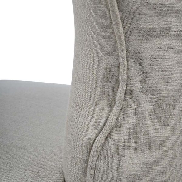 Libra Interiors Walker Wooden Upholstered Dining Chair - Image 6