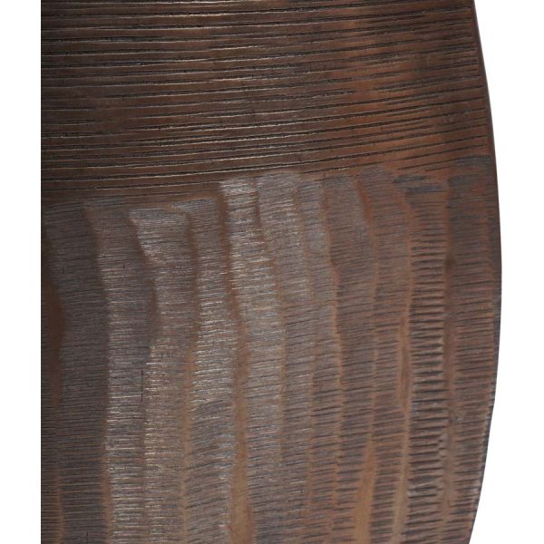Libra Interiors Southwold Textured Oval Antique Brass Vase 100cm - Image 6