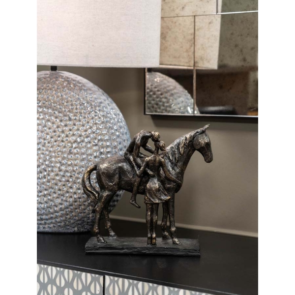 Libra Interiors Kissing Couple with Horse Sculpture - Image 7